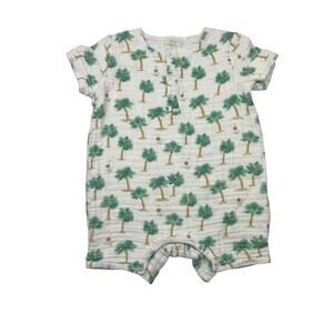 Tullabee Angel Dear Palm Trees Muslin Romper